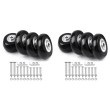 8pcs Luggage Suitcase Replacement Wheels,Swivel Caster Wheels Bearings Repair Kits Luggage Replacement Wheels 60mmx18mm
