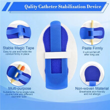 Catheter Stabilization Device,Self Adhesive Catheter Tube Urinary Leg Bag Holder Sticker,Catheter Supplies 20pcs Bule