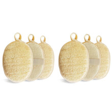 Natuurlijke Loofah Spons Exfoliërende Lichaamsscrubber, Milieuvriendelijke Douche Luffa Spons, Loofah voor Vrouwen en Mannen 6-Pack