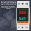 2X Dual Display Combination Rail Type Single Phase Digital Meter Digital Din Rail Power Meter 7