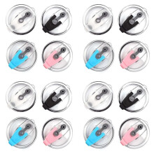 16 Pack 20 Oz Tumbler Vervangend Deksel, Morsbestendig, Tumbler Deksels voor , Rambler, Trail, Strovriendelijk (Dubbele Gat)