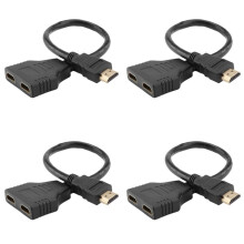 4X Splitter One in Two Male to Double Female Adapter Cable Supports 480P 720P,1080I,1080P