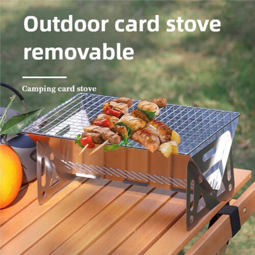 Draagbare -Barbecuegrill - Houtskoolbrander van Roestvrij Staal M 1