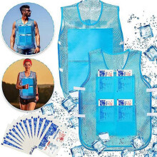 2X Cooling Vest Summer Cooling Clothes Ice Vest Cool Sunstroke Protective Clothes Reusable Ice Vest for Running