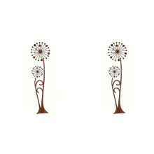 2X Pianta Decorativa A Forma di Dente di Leone Arrugginito, Opera D'Arte In Ferro per Esterni, Costruzione Stabile, Facile Installazione, Picchetto