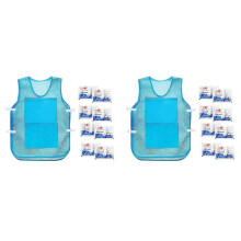 2X Koelvest Zomerkoelkleding IJsvest Koele Zonnesteek Beschermende Kleding Herbruikbaar Ijsvest voor Hardlopen