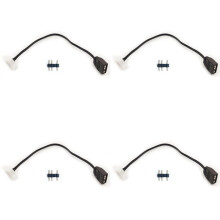 4X Ventilatoradapterkabel 6-Pins Naar 5V ARGB 3-Pins Converterkabel 5V 3-Pins Naar 6-Pins voor Coolmoon Ventilatorcontrolleradapterconnector