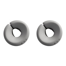 2X Zachte Massagekussen Gezichtsrelax Memory Foam Relax Hoofdsteun Schoonheidssalon Gezichtskussen voor SPA U-Vormig Kussen Gezichtskussen Grijs