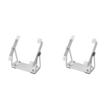 2X Multifunctionele Ventilatorstandaard voor Pc-Behuizing, Externe Koelventilatorbeugel voor 120 en 140 mm Pc-Ventilatoren, 360 Graden Draaibaar, Wit