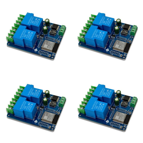 4X 2-Channel WIFI Relay Module 30A ESP32-WROOM-32E Development Board Module for  Home Wireless Control DC7-28/5V