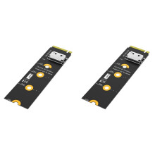2X M.2 NVMe Naar Oculink EGPU Riser-Kaart NVMe Key M Naar SFF-8611/8612-Adapter, PCI-E 4.0 X4 Naar OcuLink SFF-8612 4i-Adapter