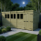 19 x 8 Pent Shed Tanalised (Double Door, With Windows) 3