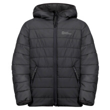 (Age 6-8, Phantom) Jack Wolfskin Unisex Zenon Juniors Kids Windproof Water Repellent Jacket