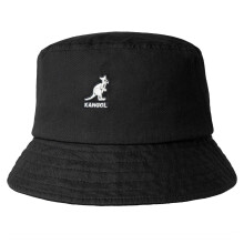 (S, Black) Kangol Unisex Adult Washed Cotton Casual Bucket Hat
