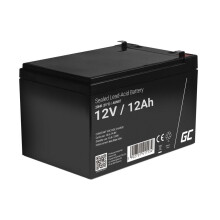 Bezúdržbová baterie Green Cell Agm VRLA 12V 12Ah pro alarm, pokladnu a hračky