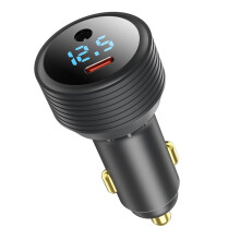 Adaptador de Potência para Carro para Starlink 3 em 1 com Display de Voltagem 12V-24V Conversor Elevador para Carro Adaptador de Isqueiro A