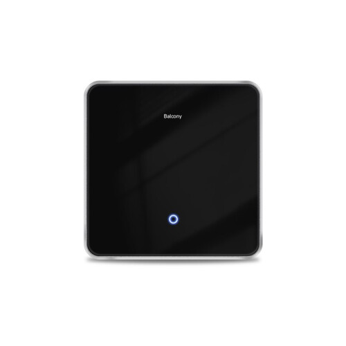Zigbee DIY Name  EU All Black Touch Panel  Display Screen Light  Work with Tuya  Life App 1 Gangs