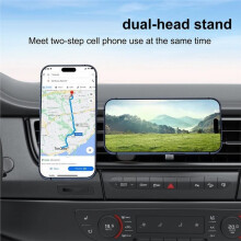 Suporte Magnético para Telefone com Braçadeira de Ventilação, Multi-Funcional com 2 Suportes para Telefone, Suportes para Smartphone de Carro para