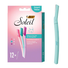 Soleil Women's Dermaplane Face and Eyebrow Razor, 12-Count