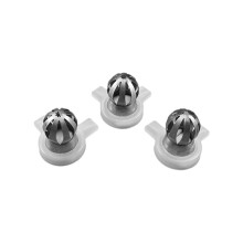 3 Pieces Nozzle Cap Flower Petals Shaped Nozzles New Spare Parts of Soft Ice Cream Machines Replacement Fittings