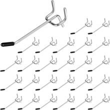 Pegboard Hooks 26 Pack 4 Inches, Peg Board Hooks for Hanging, Fit 1/4inch Peg Board Organizer Accessories for Garage