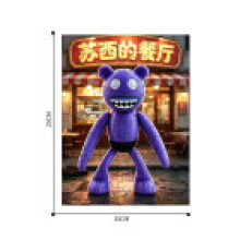 (Style 8)Suzys Restaurant Flat Puzzle Toy With Wooden Material And Anime Character Design