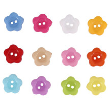 100 Pcs/lot Plastic Buttons Sewing DIY decals for Children Plum flower