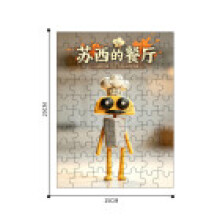 (Style 14)Suzys Restaurant Flat Puzzle Toy With Wooden Material And Anime Character Design