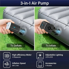 USB Rechargeable Air Pump Portable 2400mAh Inflator Deflator for Camping Mattress Pool Float Boat Electric Pump