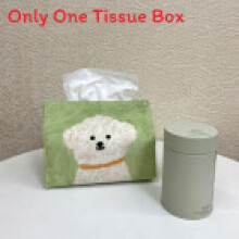 (Green)Handpainted Oil Art Tissue Dispenser With Embedded Design Living Space Gift Use