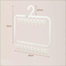 (Clip18)Modern Baby Clothes Hanger With Clips For Wardrobe Drying And Closet Organizer