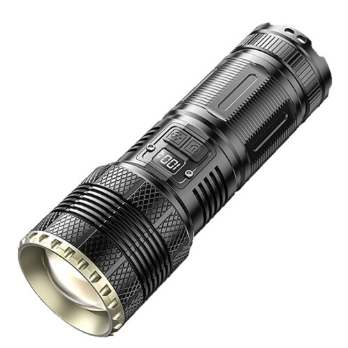 1000M LED Flashlight Zoomable USB C Rechargeable Flash Light Power Flashlights Zoom Lantern Zoomable