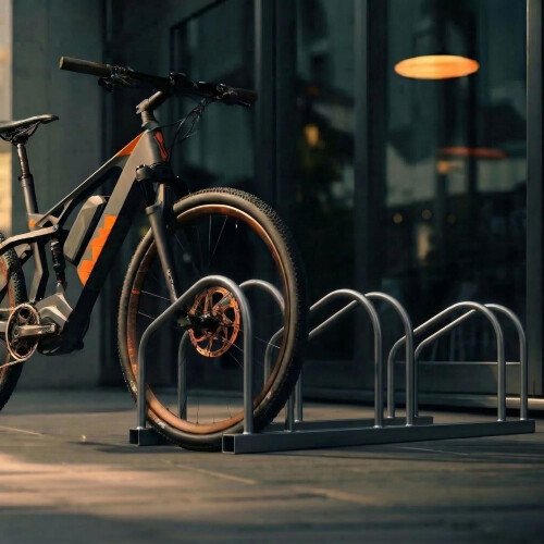 Cykelstativ, gulv- eller vægmontering, passer til dæk op til 65 mm