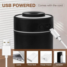 Portable Humidifier, 180ml USB Cool Mist Small Humidifiers for Bedroom, Personal Desktop Humidification