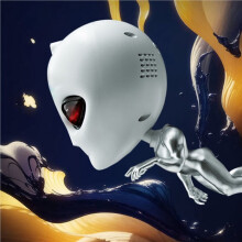 Alien Star Projector with Speaker White Noise Timer Remote Control Starry Sky Lamp for Bedroom Decor