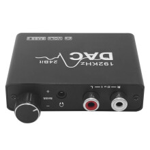 192Khz DAC Converter Digital Optical Coaxial Toslink to Analog L/R RCA 3.5Mm Audio Converter Adapter Part with Volume