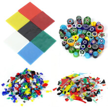 3Bags /84g COE90 Dichroic Glass Scrap Assorted Fusible Glass Fusing Microwave Kiln Glass for Jewelry Making Supplies