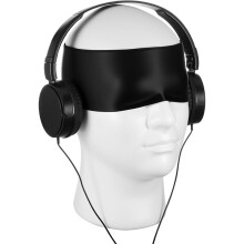 2 Pcs Equipment Kit with Foldable Wired Headphones and Blindfold Investigation HuntingDevice for Home Office Outdoor