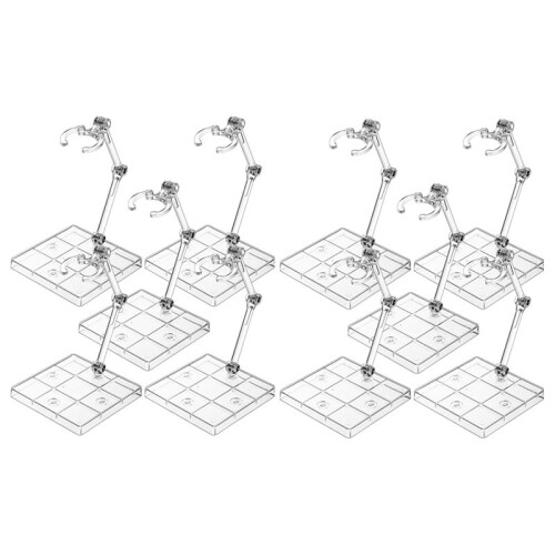 10pcs Clear Action Figure Stand,Display Holder Base Doll Model Figure Support Stand Doll Model Support Stand