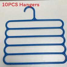 (Blue)Modern Plastic 5layer Clothing And Accessories Organizer For Storage Closet