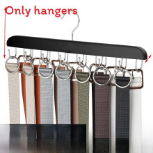 (Black)Minimalist Wooden Tie Stand With Thick Material For Clothing And Accessory Organization