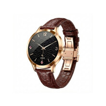 Women's Smartwatch Chronus 35mm AMOLED Luxury Design Metal SpO2 (Brown)