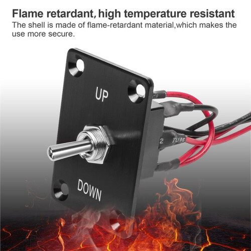Button Rocker Toggle  Self Reset 6 Pin 3 Position /Down Power Transfer with Plate & Waterproof Cap 1