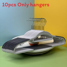 (SolidGray)Big White Plastic Hanger With Wide Shoulders And Nonslip Surface For Organizing Home