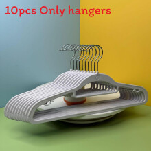 (SolidWhite)Big White Plastic Hanger With Wide Shoulders And Nonslip Surface For Organizing Home