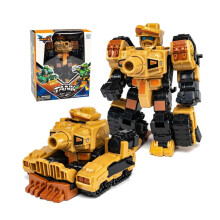 (Style F)15cm Robot Transformer Toy Various Style Fast Fighter Aircraft Tractor Tank Train Cartoon Model Toy Collectible Robot Children