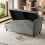 Living And Home Left Hand Facing Chenille Chaise Lounge with Storage and Pillow 4
