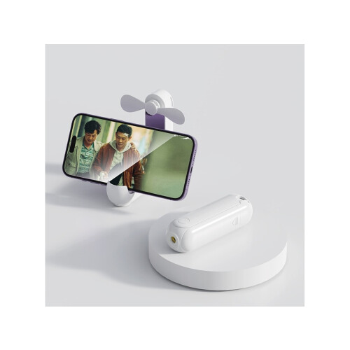 Mini Foldable and Portable USB Pocket Fan - White 1