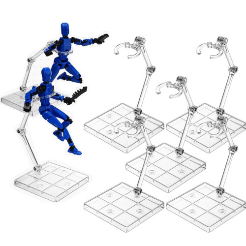 10pcs Clear Action Figure Stand,Display Holder Base Doll Model Figure Support Stand Doll Model Support Stand 1