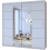 MN Furniture Monaco Double Sliding Mirrored Wardrobes White 150cm 2